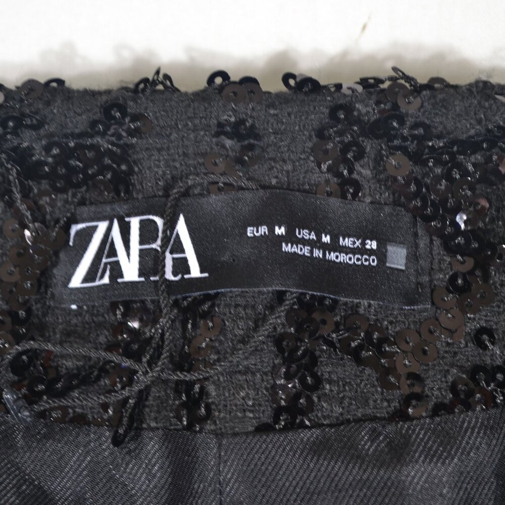 New Zara Sequin Fringe Jacket, Medium - image 6